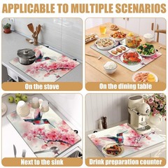 HummingBird Cherry Blossom Stove Top Covers for Electric Stove, Spring Flower…