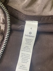 Lululemon Hooded Define Jacket Crushed Velvet French Press Brown Size 4