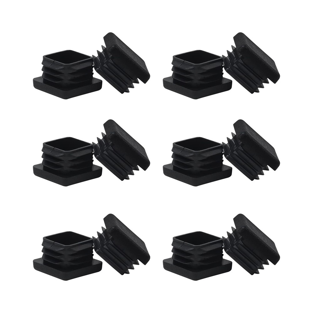 WZB 1 1×1 Square Tube End Cap Plastic Plugs 12 Pack, 1×1 1 Inch Square Tubing…