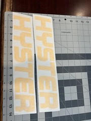 Hyster Forklift Decal Yellow 14″ X 2.5″ A set of two (2)