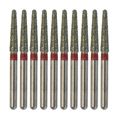 Dental Diamond Burs FG 850/016F Round End Taper Fine Grit Red High Speed Dia Bur
