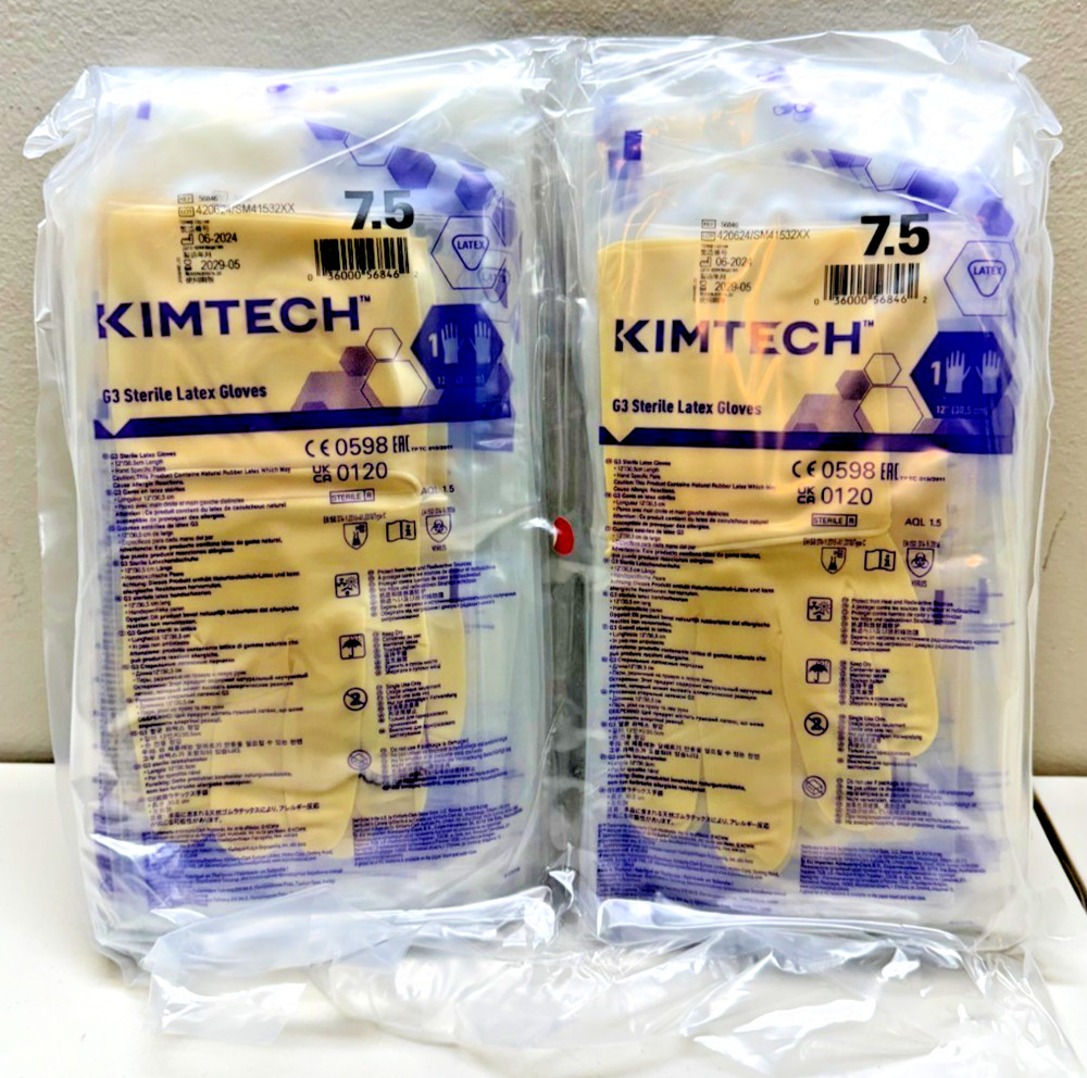 Kimtech G3 Sterile Latex Gloves 56847 Size 7.5 12″ Length 20Pairs 2029-05