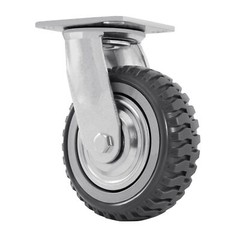 4PCS 6″ Heavy Duty Industrial Polyurethane Swivel Caster Safety Brake Wheels