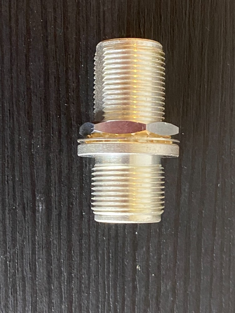 SILVER PLATED CHASSIES MOUNT COAX TYPE N BARREL CONNECTORS US MADE