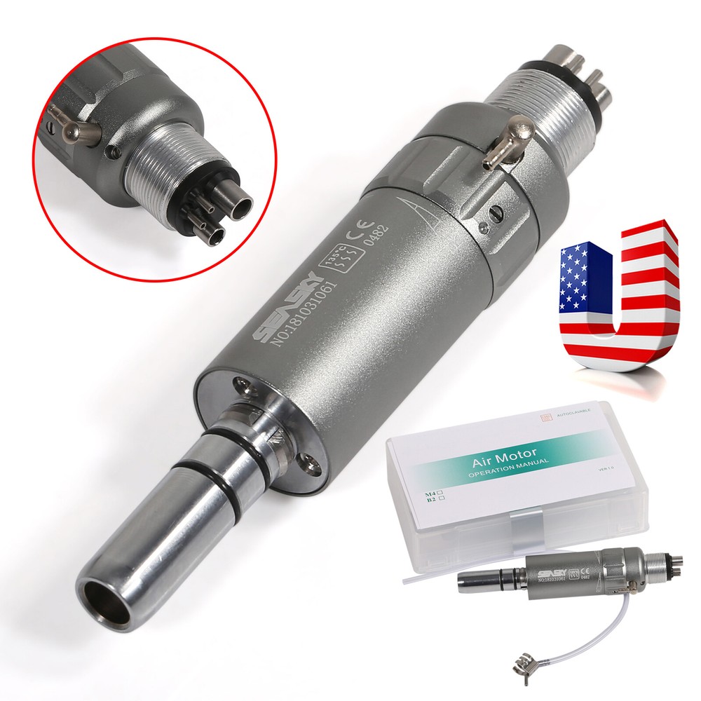 1-5 USA Dental Air Motor 4 Hole Handpiece E-type 4holes Slow Low Speed H