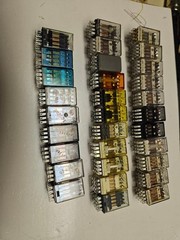 Various 4PDT cube relays by various manufacturers-see description $7.00/ec