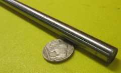 4140/4142 Steel Rod, Metric 10 mm Dia. (-0.051) x 3 FT Length