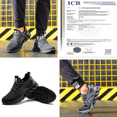 SUADEX Steel Toe Shoes for Men Women Indestructible Safety Work Tennis Shoes