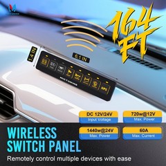 Wireless Switch Panel, 4/6/8/12 Gang LED Light Circuit App/Remote Switch Control