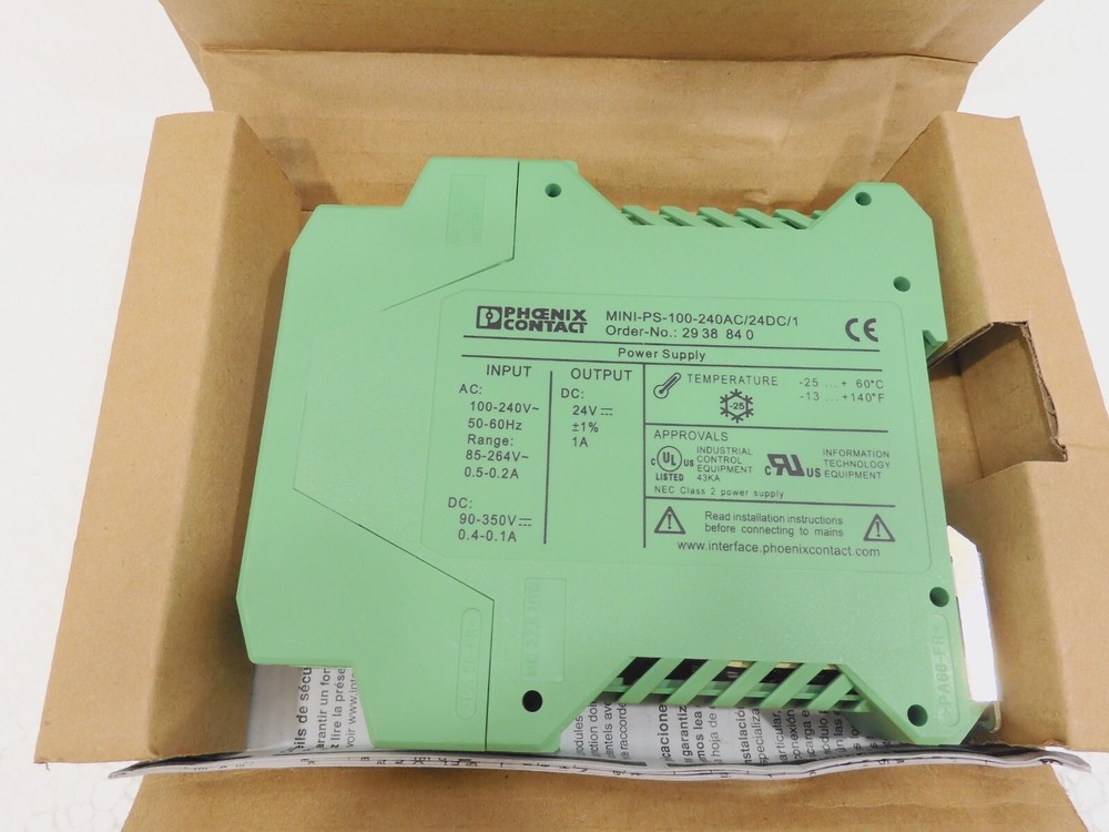 MINI-PS-100-240AC/24DC/1, PHOENIX CONTACT 2938840 -unused-