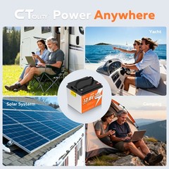12V 50Ah LiFePO4 Lithium Battery Deep Cycle Built-in BMS for Solar RV Off-Grid