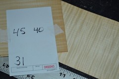 Curly Maple Raw Wood Veneer Sheet 4.5 x 40 inches 1/42nd 4669-43