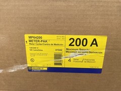 Square d Meter MP64200 4 Gang 600A bus,200A Max. Ring As WEP4412 EUSERC