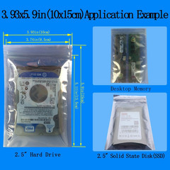 Anti Static Bags,Esd Bags,100Pcs Mixed Sizes Antistatic Resealable Bag for 3.5 H