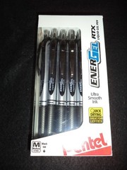 12 Pentel ENERGEL RTX Liquid Gel Pens BLUE M X1070 0.7mm FREE SHIP 072512259429