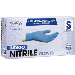 Large Pack of 100 Indigo Nitrile Gloves Disposable Food Safe Puncture Resistant