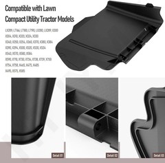 HTJYMY TCA16388 TCA16387 Discharge Chute Kit for JD X370, X380, X384, Black