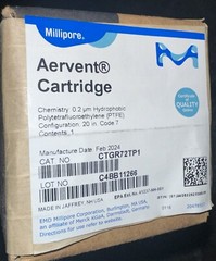 Millipore Aervent CTGR72TP1 Cartridge Filter 20in 0.2µm Code 7 Manu 02-2024