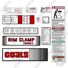 Fits Coats 7065EX Decal Kit Rim Clamp – 7 YEAR OUTDOOR 3M VINYL!