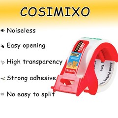2Pack No Noise Clear Packing Tape with Dispenser,2.7mil x 1.88″ x 55Yds Heavy…