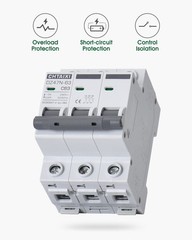 Thermal Magnetic Miniature Circuit Breaker 3 Pole – 63A, 480V AC Disconnect