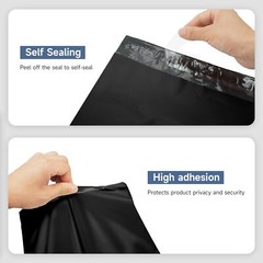 Poly Envelopes Self Sealing Shipping Envelopes 100 Pack 10×13 Black Plastic