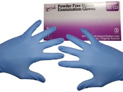 Blue Nitrile Examination Gloves, Small, Medium, Large, or XL – 100 Count✔