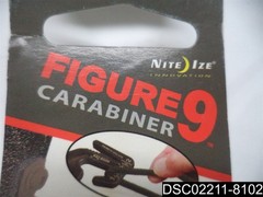 Nite Ize Figure 9 Carabiner, Biner Knot Replacement, 2-1/2 In., Alumnm, 23PF93