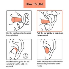 Quality Foam Earplugs 50 Pair- 32dB Noise 50 Count (Pack of 1), Orange