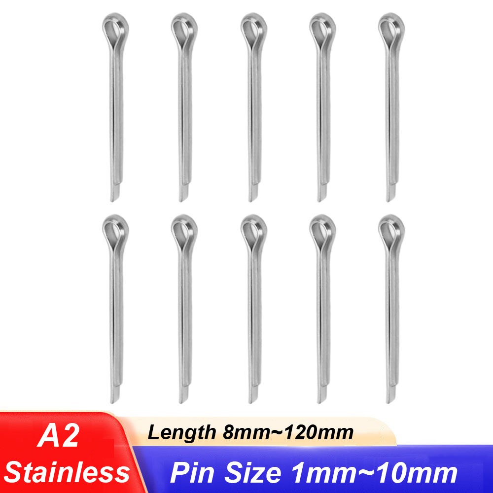 1mm 2mm 3mm 4mm – 10mm A2 Stainless Steel Split Pins Clevis / Cotter Pin DIN 94