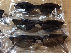 NEW ASSORTED BOX OF SUNGLASSES SUN GLASSES SET OF 12 GLASS COLORED SMALL LENS