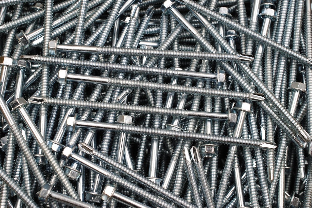 (100) Hex Washer Head 1/4 x 5 Self-Drilling Tek Screw IHW SDS #14 Zinc