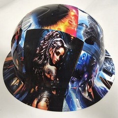 full brim hard hat custom hydro dipped IN WICKED WOMEN / NAUGHTY BOY EXTREME NEW