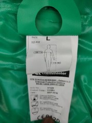 ALPHA SOLWAY CHEMMASTER GREEN COLLARED CHEMICAL COVERALL SIZE L