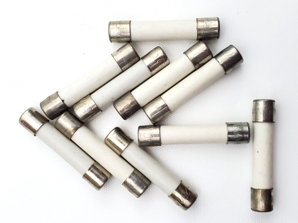 Lot of 10 Bussmann MDA6-1/4 Fuses 6-1/4 Amp 250 Volt Slow Blow 1/4″ x 1-1/4″