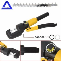 10 Ton Hydraulic Crimper Crimping Tool Wire Battery Cable Lug Terminal W/ 8 Dies