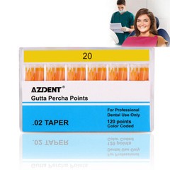AZDENT Dental Endo Root Canal Gutta Percha Points / Absorbent Paper Points 0.02