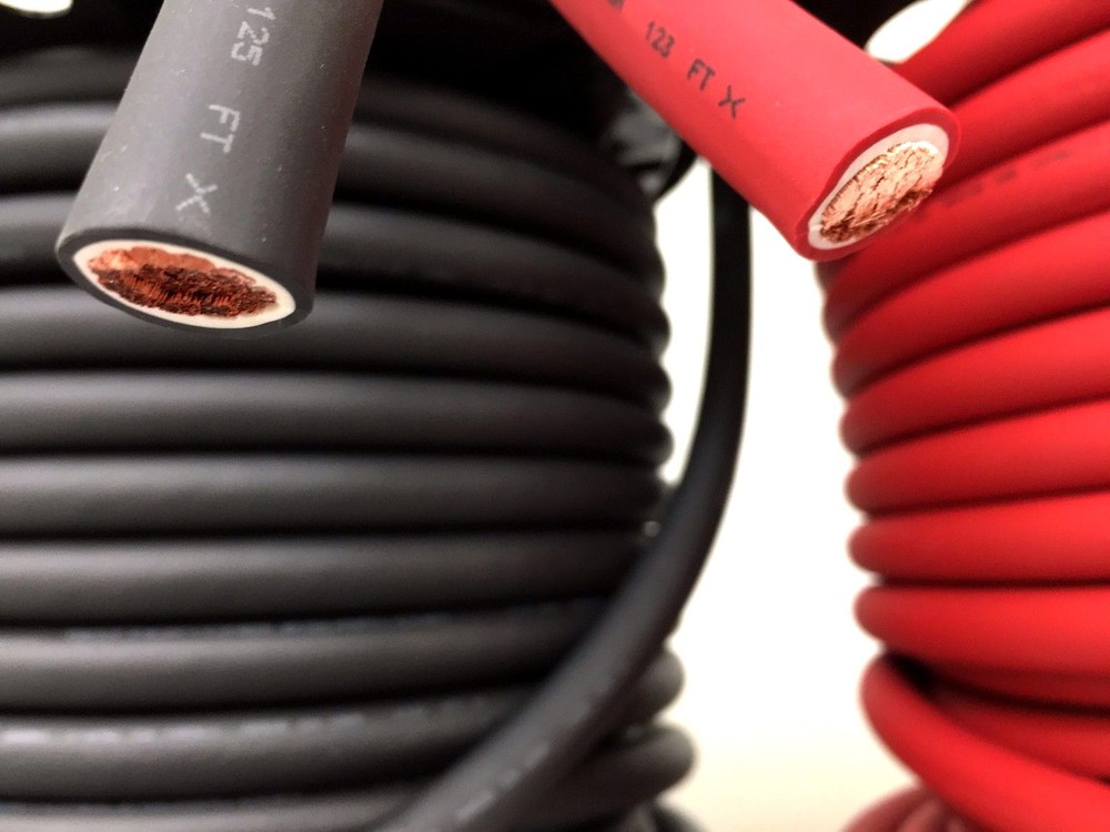 Battery Cable 1/0 or 2/0 Gauge AWG Extreme Pure Copper Power Wire Made in USA