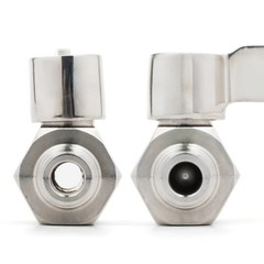 U.S. Solid 2pcs 304 Stainless Steel Mini Ball Valve 1/4 in FNPT x 1/4 in MNPT