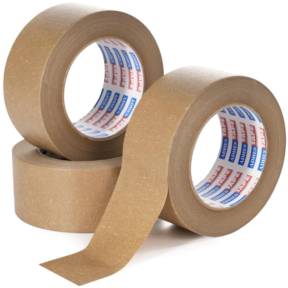 ADHES Biodegradable Kraft Paper Tape, Eco Friendly & Writable & Uncoated Paper