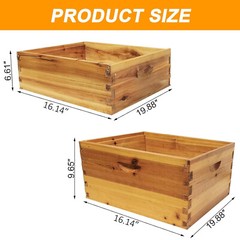 3 Layer Beekeeping Starter Hive Kit 2 Deep 1 Medium