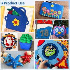 13 Rolls 8″X35″ 1.4Mm Thick Soft Felt Fabric Sheet 13 Assorted Blue Series Color