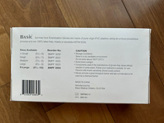 Lot of 3 Packs, Basic Vinyl Synmax Exam Gloves Latex- Protein- Powder-Free, XL