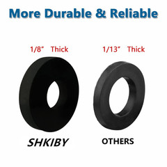 Heavy Duty Rubber Washers (25 Pcs) – Abrasion Resistant, 1 OD X 1/4 ID X 1/8 Inc