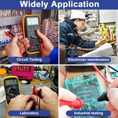 Digital Multimeter LCD Voltmeter Ammeter Ohmmeter Volt AC DC Tester Leads Meters