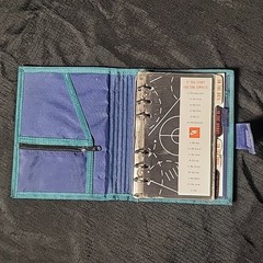 VINTAGE NIKE MEAD MINI BINDER STUDENT PLANNER DARK BLUE/ TURQUOISE NYLON 1994