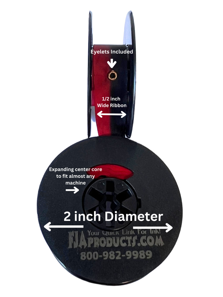 FJA Products Universal Typewriter Ribbon 2″ x 1/2 Inch Spool with color options