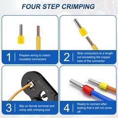 Ferrule Crimping Tool Kit, Wire Ferrules Kit Crimper Pliers with 1800PCS Wire…