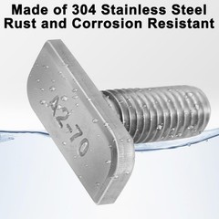 20Pcs M8x20 304 Stainless Steel T-Slot Bolt M8x20mm Bolt T-Shaped Bolt Screw