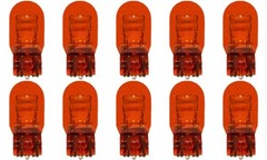 CEC Industries #7443NA (Amber) Bulbs, 12/12 V, 21/5 W, W3x16q Base, T-6.5 shape